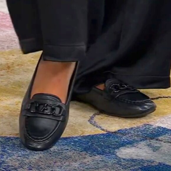 new Franco Sarto GENUINE LEATHER Slip-on Chain Loafers  Flats 257 3T2 - Picture 2 of 8